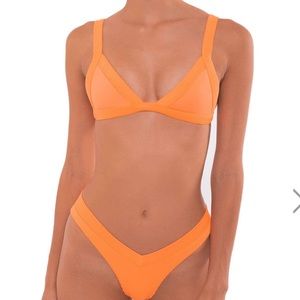 ONEONESWIMWEAR neon orange bikini set